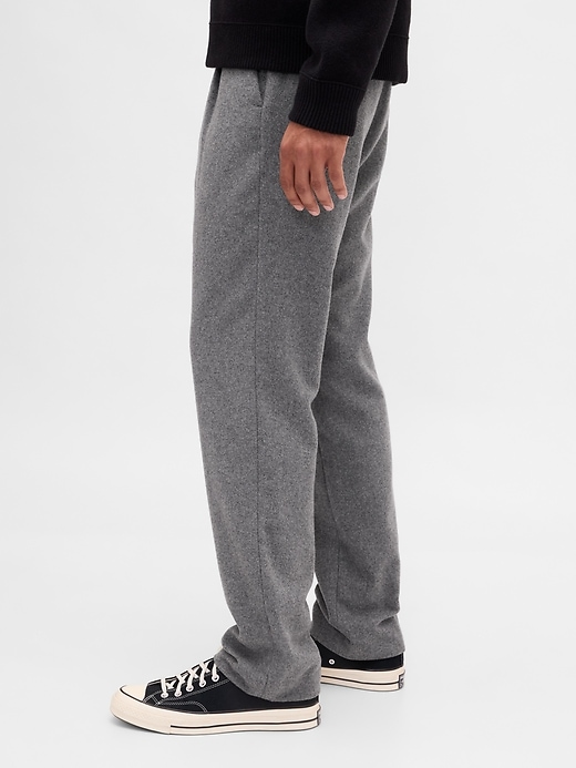 lässige gerade geschnittene hose aus wollmischung