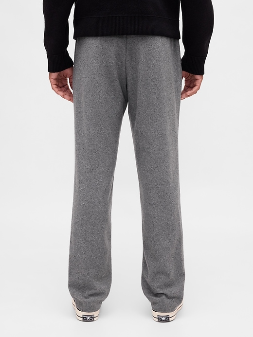 lässige gerade geschnittene hose aus wollmischung