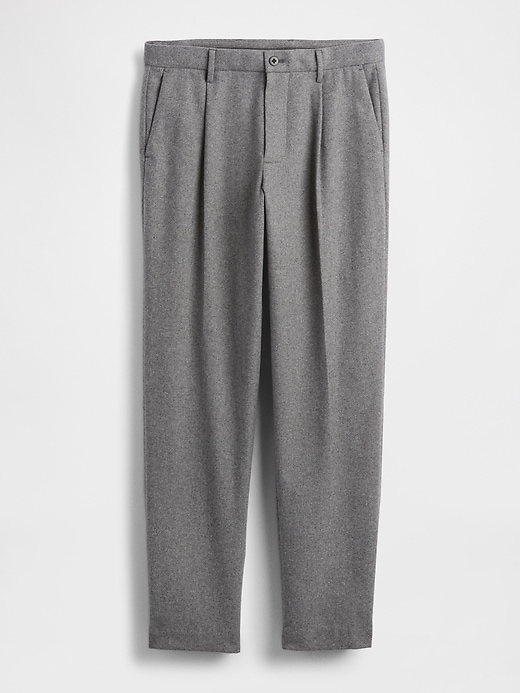 lässige gerade geschnittene hose aus wollmischung