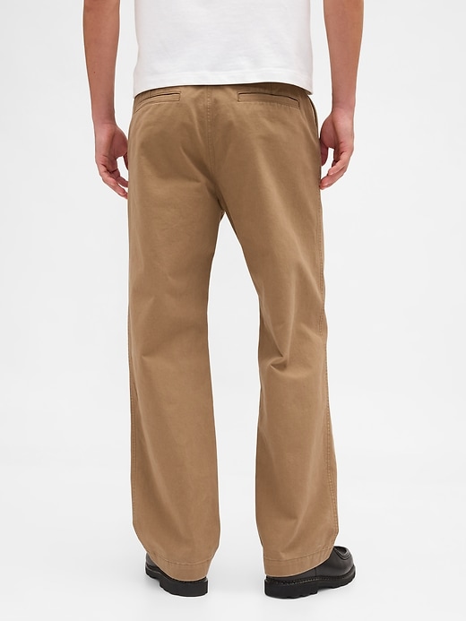 schweres twill-khaki im 90er-jahre-stil locker geschnitten