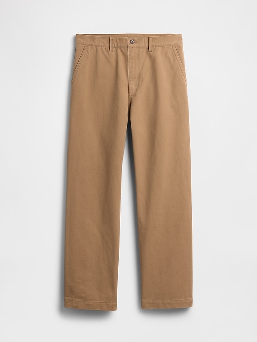 schweres twill-khaki im 90er-jahre-stil locker geschnitten