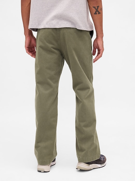 schweres twill-khaki im 90er-jahre-stil locker geschnitten