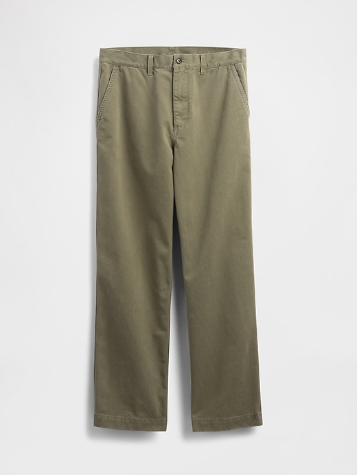 schweres twill-khaki im 90er-jahre-stil locker geschnitten