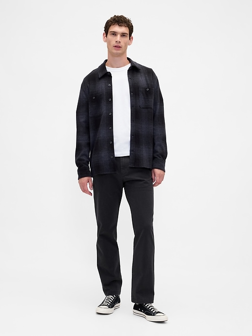 khakihosen aus schwerem twill mit geradem schnitt und lockerer passform