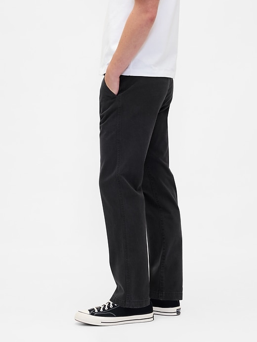 khakihosen aus schwerem twill mit geradem schnitt und lockerer passform
