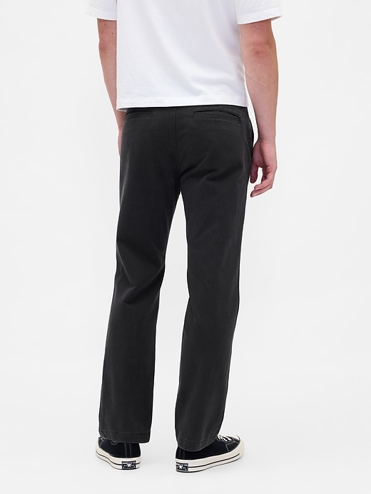 khakihosen aus schwerem twill mit geradem schnitt und lockerer passform