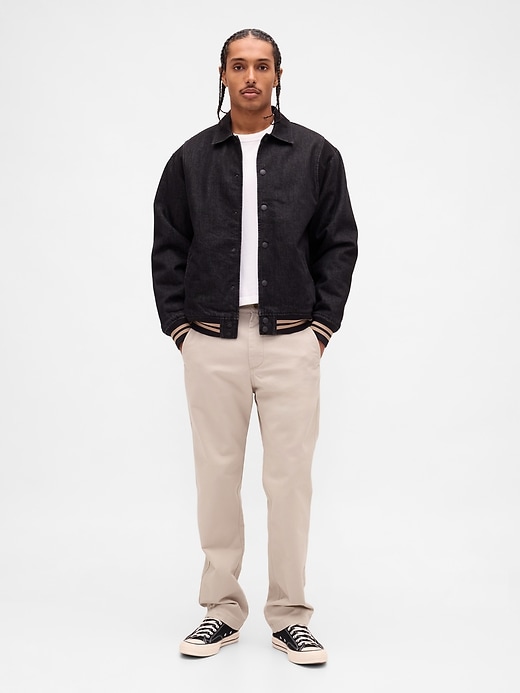 khakihosen aus schwerem twill mit geradem schnitt und lockerer passform