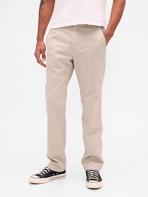 khakihosen aus schwerem twill mit geradem schnitt und lockerer passform