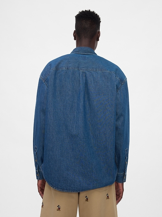 gap × disney denim westernhemd