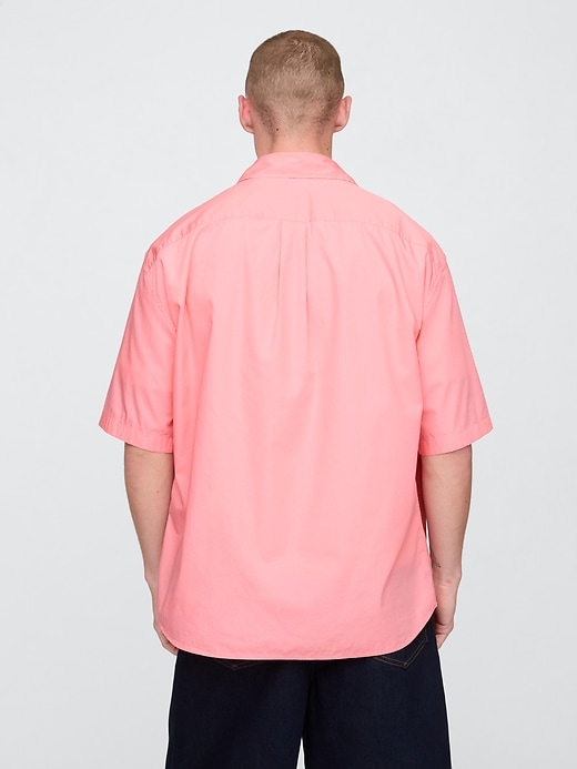 oversize-popelinehemd aus bio-baumwolle