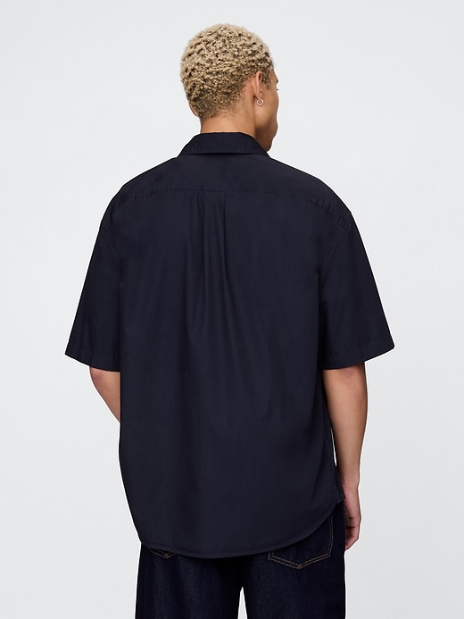 oversize-popelinehemd aus bio-baumwolle
