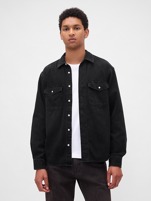 ultrasoft denim relaxed shirt