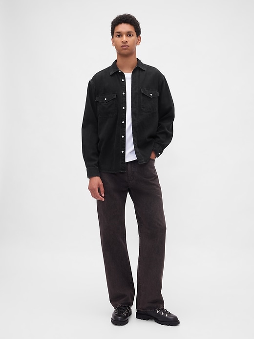 ultrasoft denim relaxed shirt