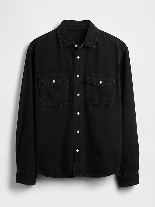 ultrasoft denim relaxed shirt