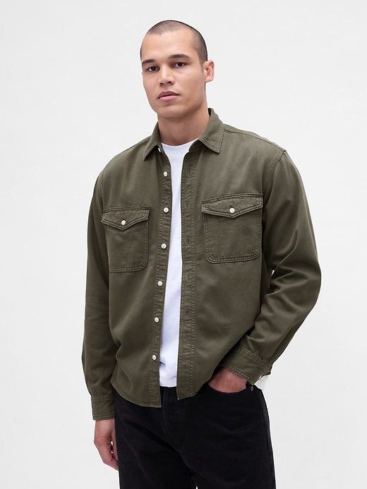 ultrasoft denim relaxed shirt