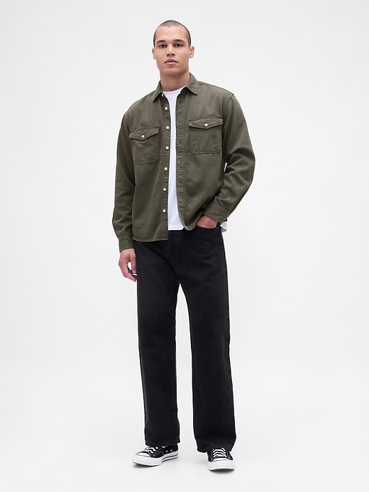 ultrasoft denim relaxed shirt