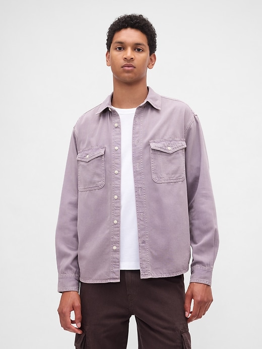 ultrasoft denim relaxed shirt