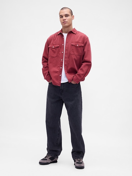 ultrasoft denim relaxed shirt