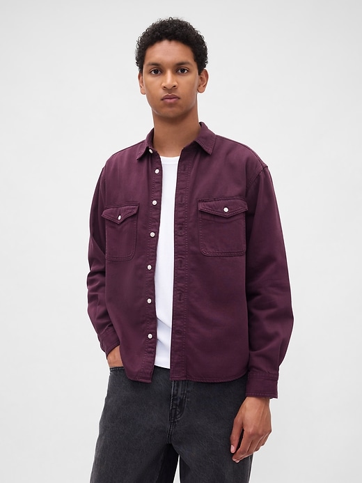 ultrasoft denim relaxed shirt