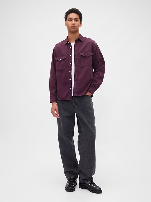 ultrasoft denim relaxed shirt