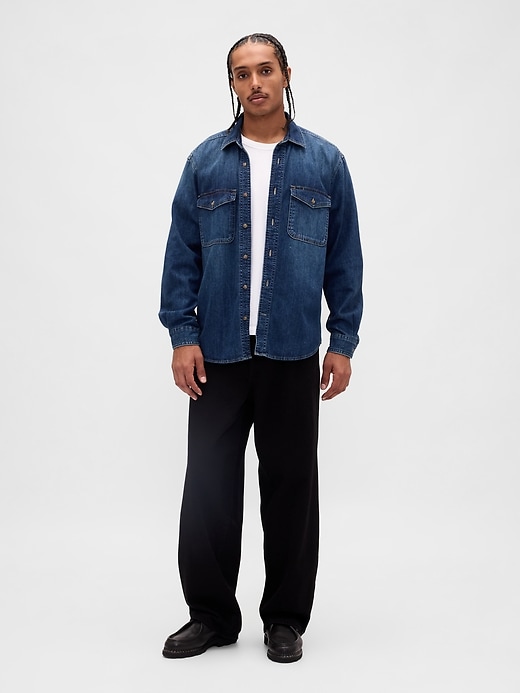 lässiges jeanshemd