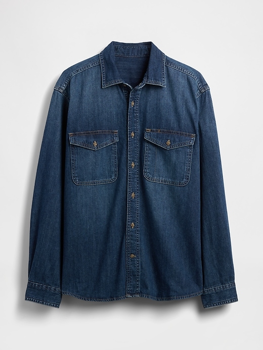 lässiges jeanshemd