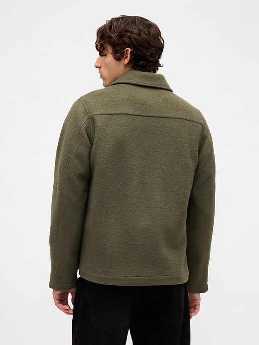 lässige hemdjacke aus wollmischung