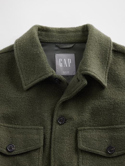 lässige hemdjacke aus wollmischung