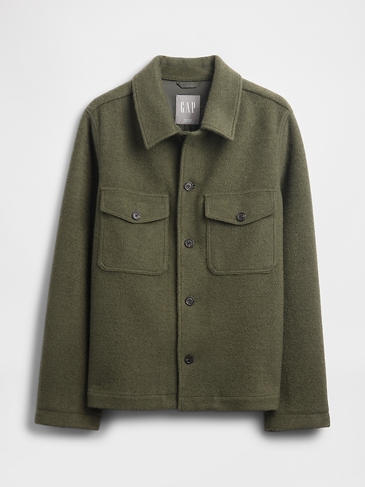lässige hemdjacke aus wollmischung