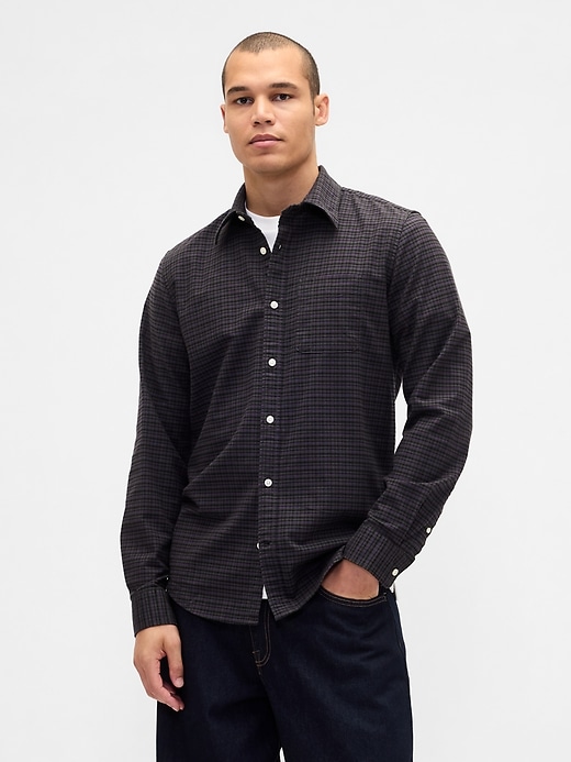 kariertes oxford-hemd