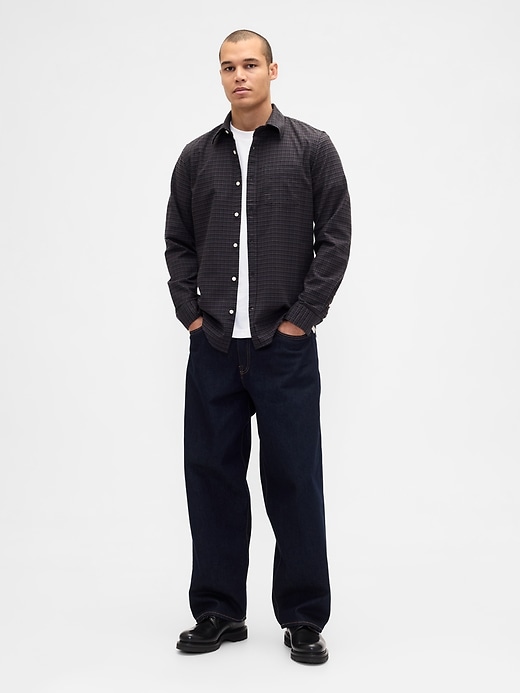 kariertes oxford-hemd