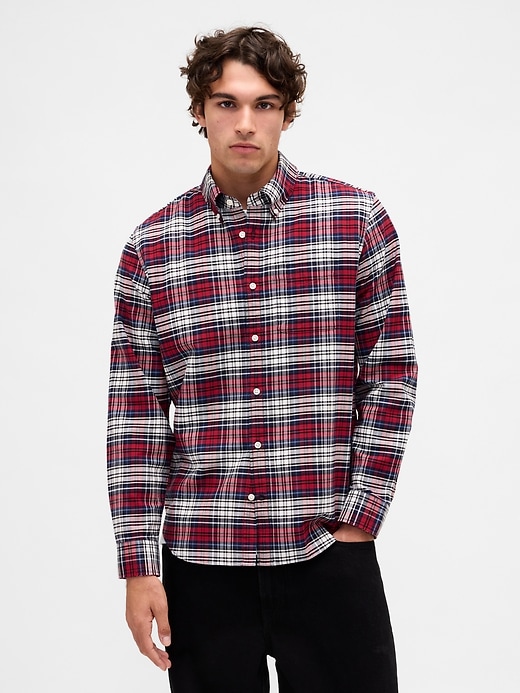 kariertes oxford-hemd