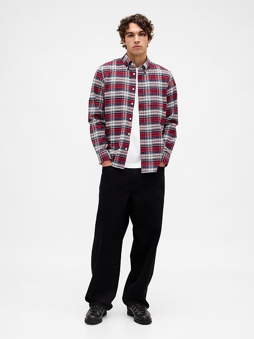 kariertes oxford-hemd