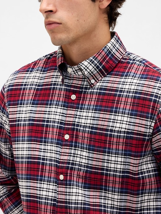 kariertes oxford-hemd