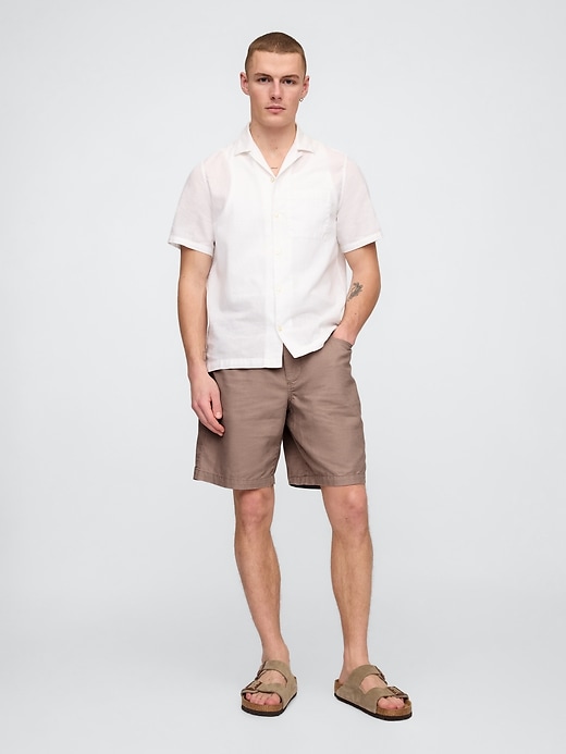 9 leinen-baumwoll-shorts