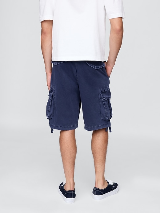 twill cargo baggy shorts