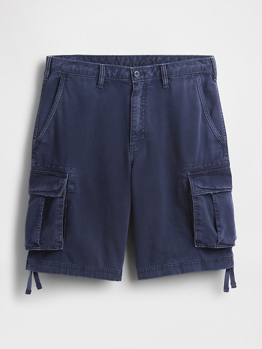 twill cargo baggy shorts