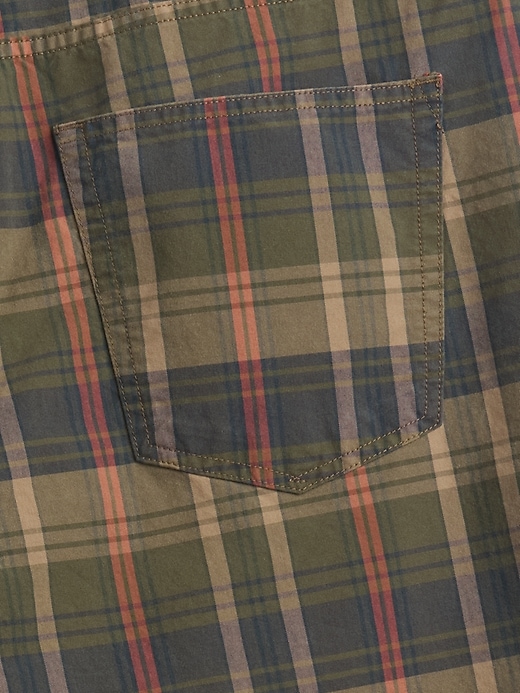 lässige karierte canvas-shorts
