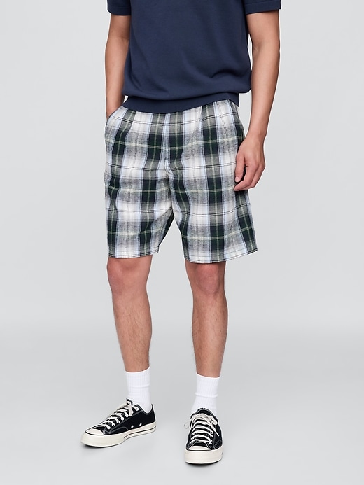 gap × malbon 95 plissee-shorts mit baggy-effekt