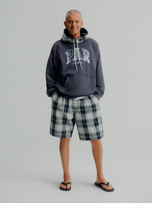 gap × malbon 95 plissee-shorts mit baggy-effekt