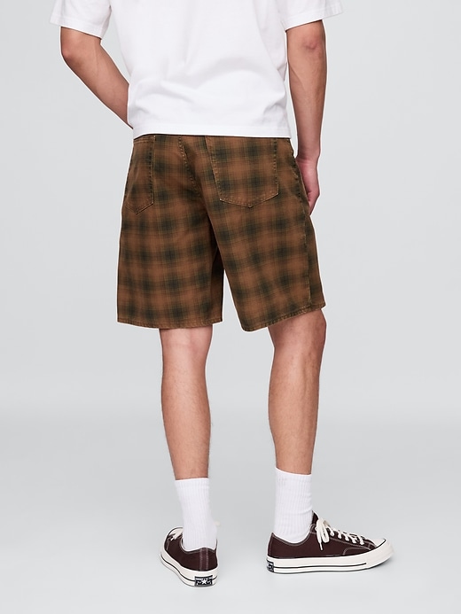 karierte canvas-shorts