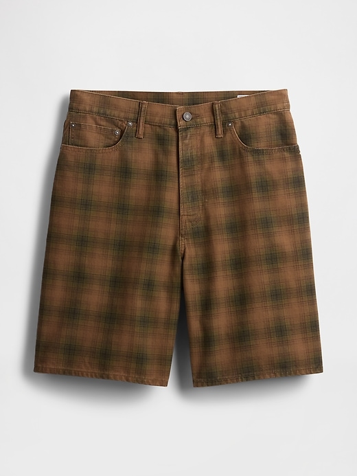 karierte canvas-shorts