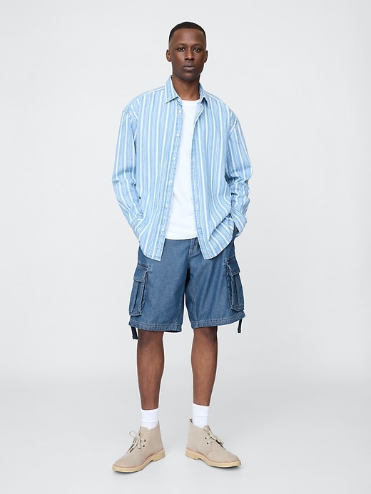 11 baggy denim cargo shorts