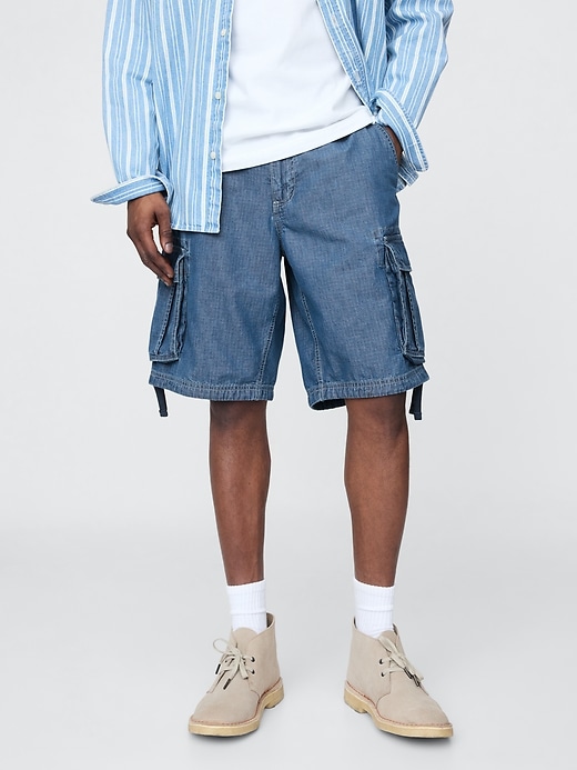 11 baggy denim cargo shorts