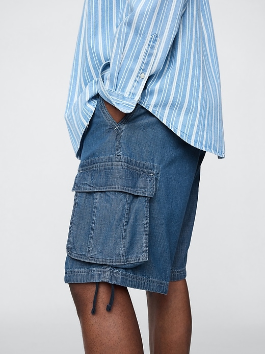 11 baggy denim cargo shorts
