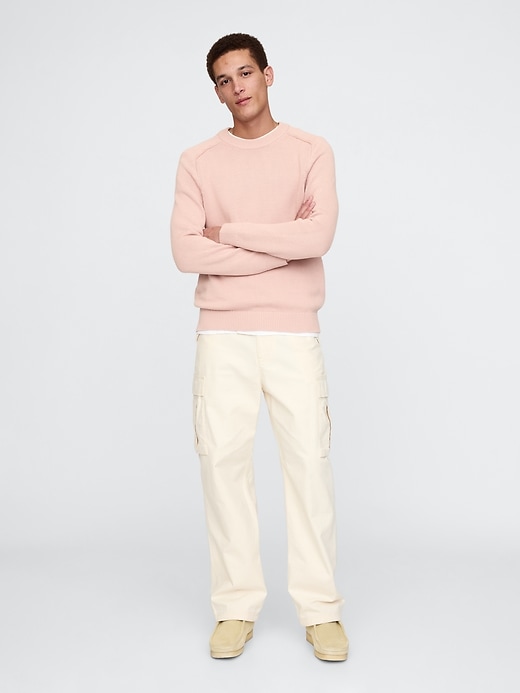 raglan-pullover mit rundhalsausschnitt
