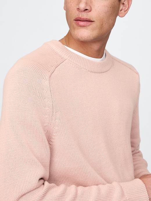raglan-pullover mit rundhalsausschnitt