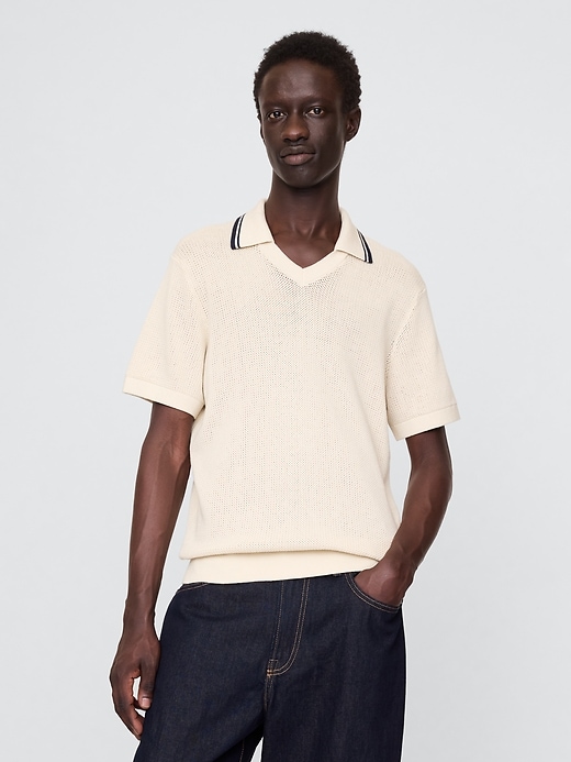 johnny collar pullover