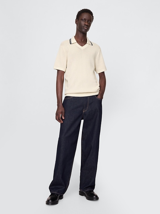 johnny collar pullover