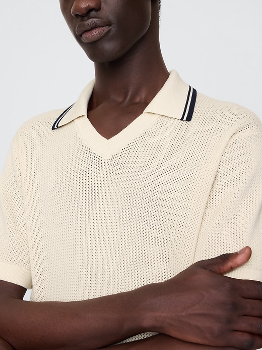 johnny collar pullover